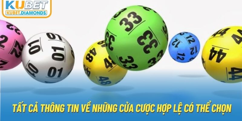 Tất cả thông tin về những cửa cược hợp lệ có thể chọn